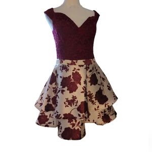 B Darlin mini dress size 9/10  wine color homecoming dress